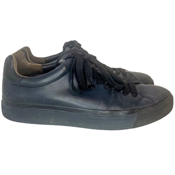 Rag & Bone RB1 Low Top Smooth Leather Sneakers 43 US 10 Navy Casual Minimalist - Picture 1 of 10